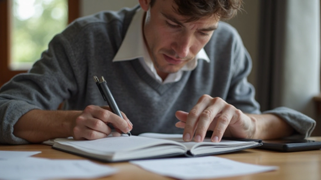 Persona escribiendo objetivos en un cuaderno con estructura SMART visible