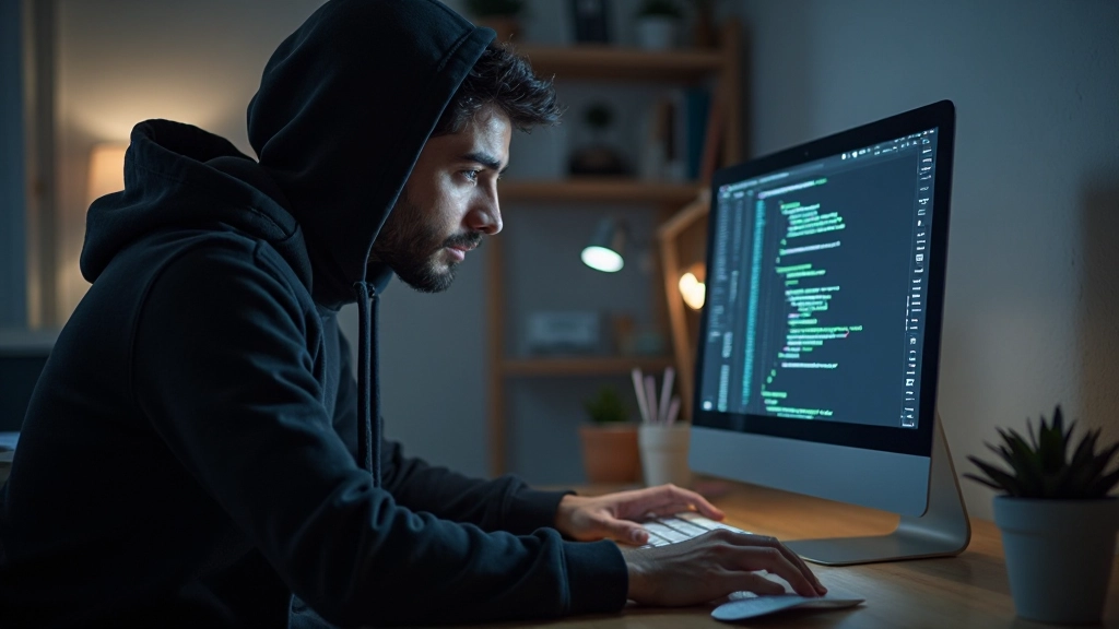 Pantalla de laptop mostrando código JavaScript con notas organizadas